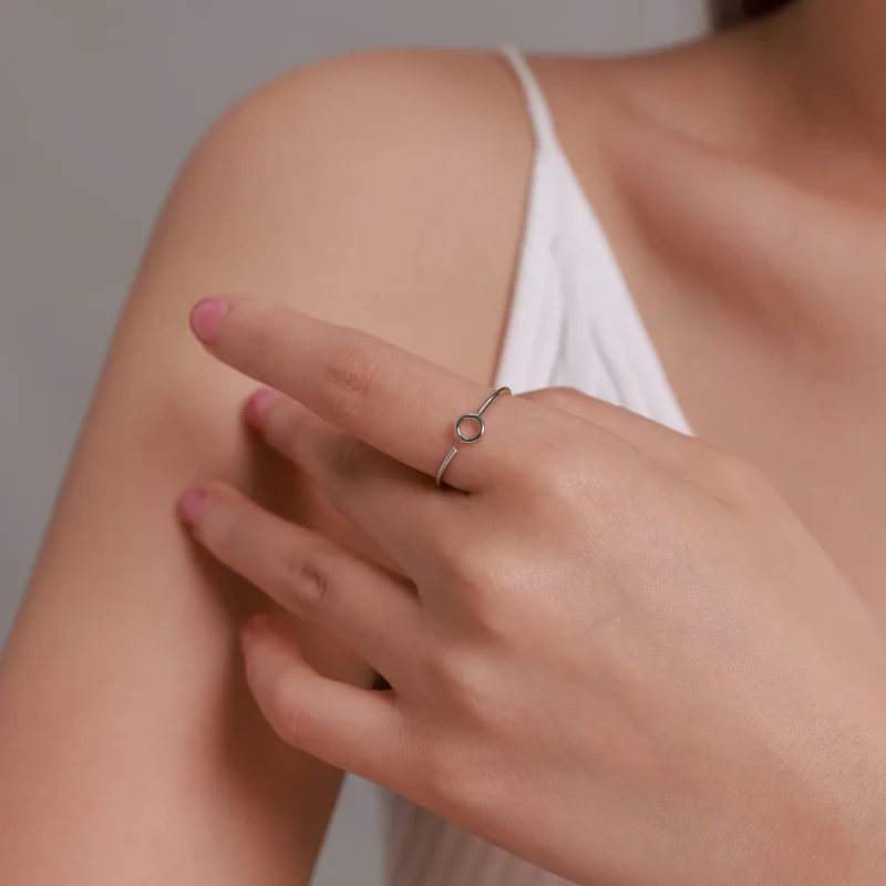 (kép) PANDORA típusú Kis kör nyitott gyűrű - BSR204 - Megtekintés 6