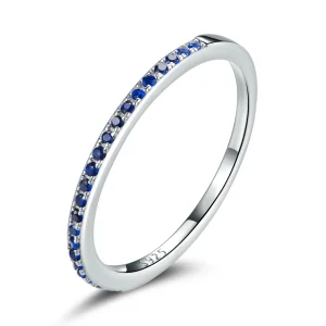 PANDORA típusú Kék óceán Halo gyűrű - SCR740-BU (kép) PANDORA típusú Kék óceán Halo gyűrű - SCR740-BU