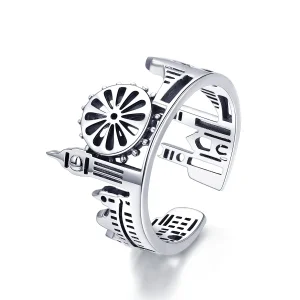 PANDORA típusú london nyitott gyűrű - SCR474 (kép) PANDORA típusú london nyitott gyűrű - SCR474