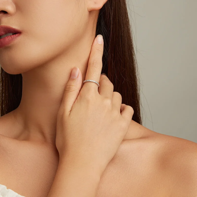 (kép) PANDORA típusú Minta szín cirkónium gyűrű - BSR277 - Megtekintés 4