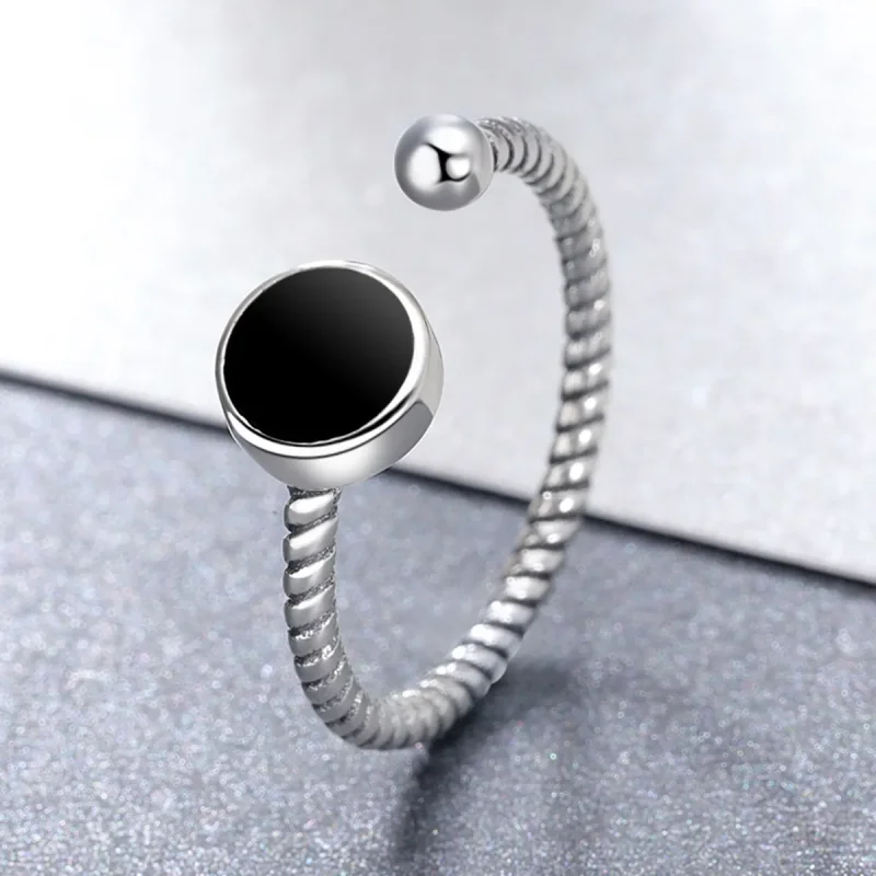 (kép) PANDORA típusú Modern geometria nyitott gyűrű - VSR157 - Megtekintés 3