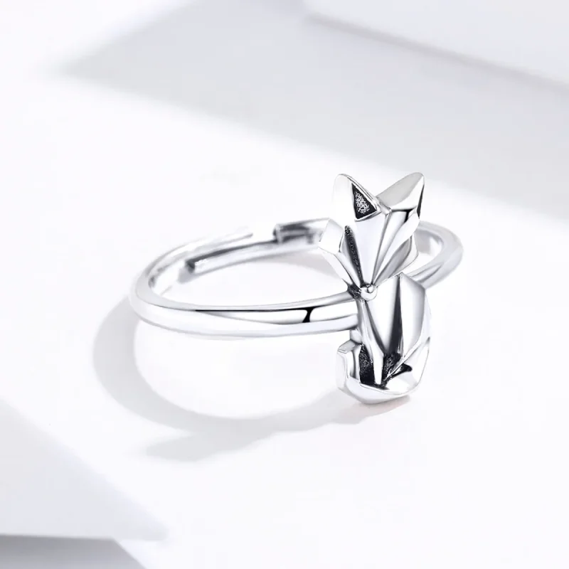 (kép) PANDORA típusú origami róka nyitott gyűrű - SCR560 - Megtekintés 2