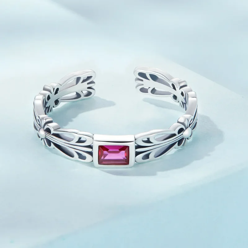 (kép) PANDORA típusú Retro minta nyitott gyűrű - SCR880 - Megtekintés 3