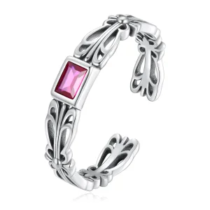 PANDORA típusú Retro minta nyitott gyűrű - SCR880 (kép) PANDORA típusú Retro minta nyitott gyűrű - SCR880