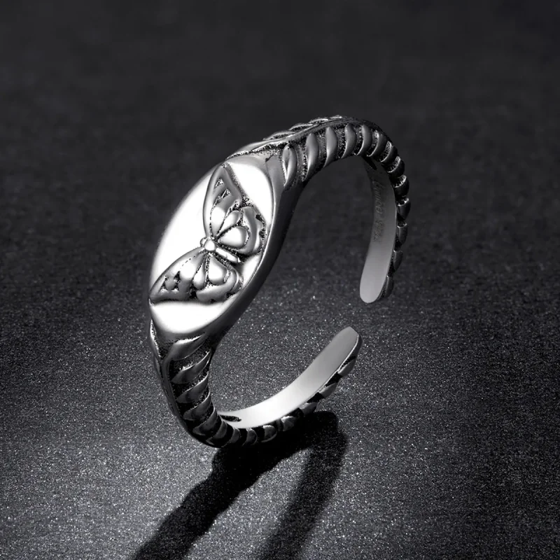 (kép) PANDORA típusú Retro pillangó nyitott gyűrű - BSR200 - Megtekintés 5