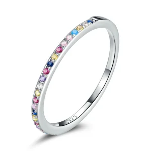 PANDORA típusú Színes halo gyűrű - SCR740-CF (kép) PANDORA típusú Színes halo gyűrű - SCR740-CF