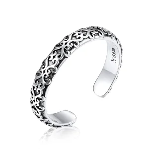 PANDORA típusú vintage minta nyitott gyűrű - SCR657 (kép) PANDORA típusú vintage minta nyitott gyűrű - SCR657