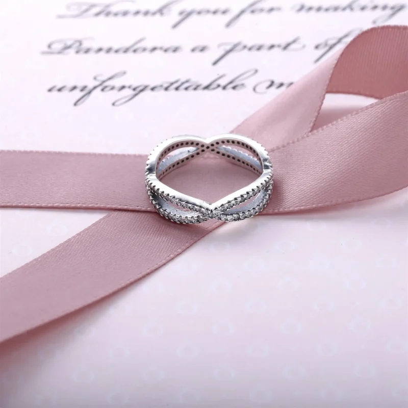 (kép) PANDORA Entwined silver ring with cubic zirconia - 190930CZ - Megtekintés 2