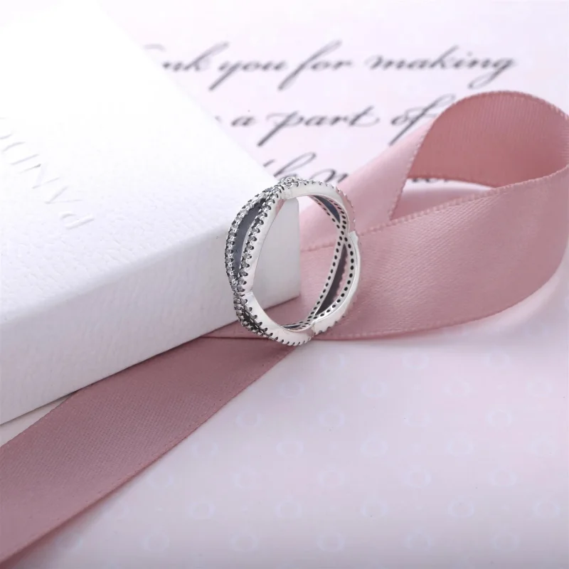 (kép) PANDORA Entwined silver ring with cubic zirconia - 190930CZ - Megtekintés 3