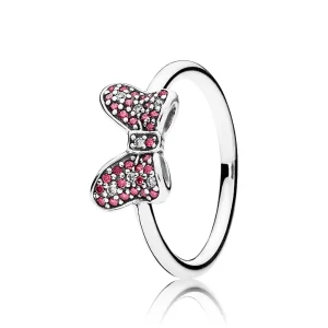 (kép) PANDORA ezüst gyűrű, Disney, Minnie pezsgő íja