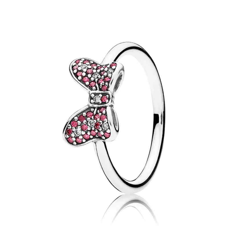 (kép) PANDORA ezüst gyűrű, Disney, Minnie pezsgő íja