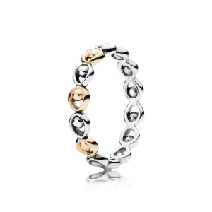 (kép) PANDORA Ezüstgyűrű 14 k arannyal - 190961