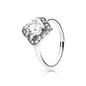 PANDORA Ezüstgyűrű áttetsző cirkóniával - 190966CZ (kép) PANDORA Ezüstgyűrű áttetsző cirkóniával - 190966CZ