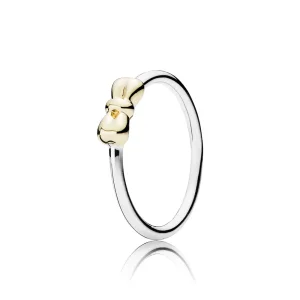 PANDORA Masnis ezüstgyűrű 14 k arannyal - 190972 (kép) PANDORA Masnis ezüstgyűrű 14 k arannyal - 190972