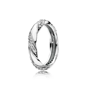 (kép) PANDORA Ribbon silver ring with clear cubic zirconia - 190981CZ