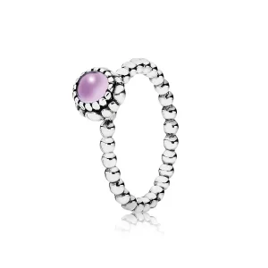 PANDORA Silver ring, birthstone-February, amethyst - 190854AM (kép) PANDORA Silver ring, birthstone-February, amethyst - 190854AM