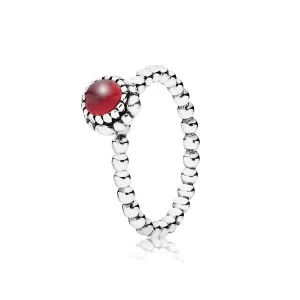 PANDORA Silver ring, birthstone-January, garnet - 190854GA (kép) PANDORA Silver ring, birthstone-January, garnet - 190854GA