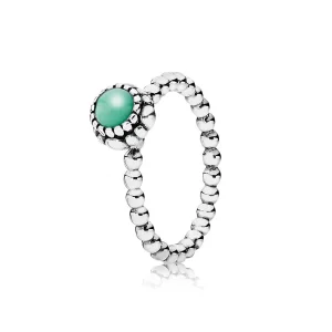 PANDORA Silver ring, birthstone-May, chrysoprase - 190854CH (kép) PANDORA Silver ring, birthstone-May, chrysoprase - 190854CH
