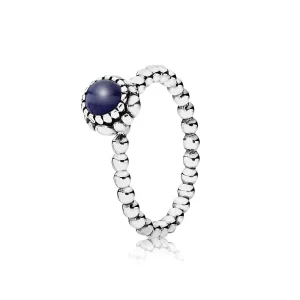 PANDORA Silver ring, birthstone-September, Lapis Lazuli - 190854LP (kép) PANDORA Silver ring, birthstone-September, Lapis Lazuli - 190854LP