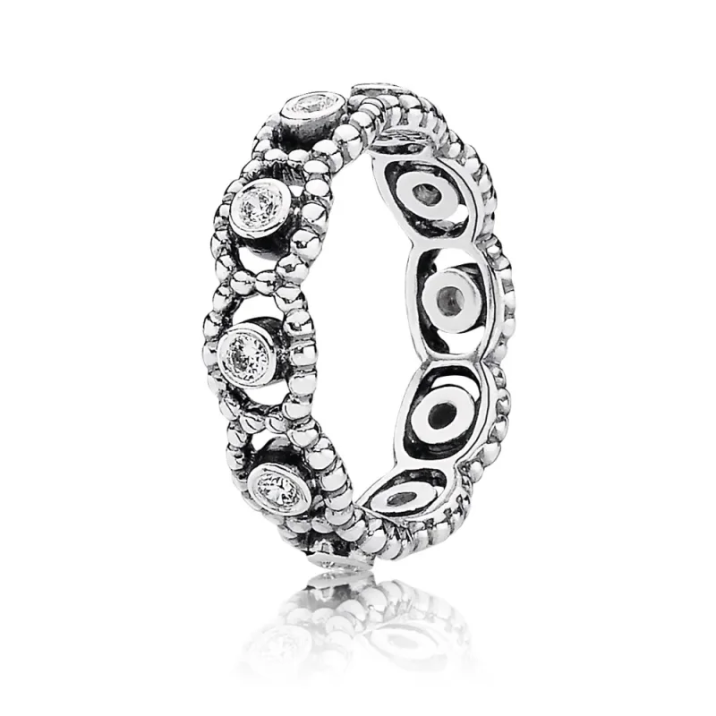 (kép) PANDORA Sterling ezüstgyűrű cirkóniakővel - 190881CZ