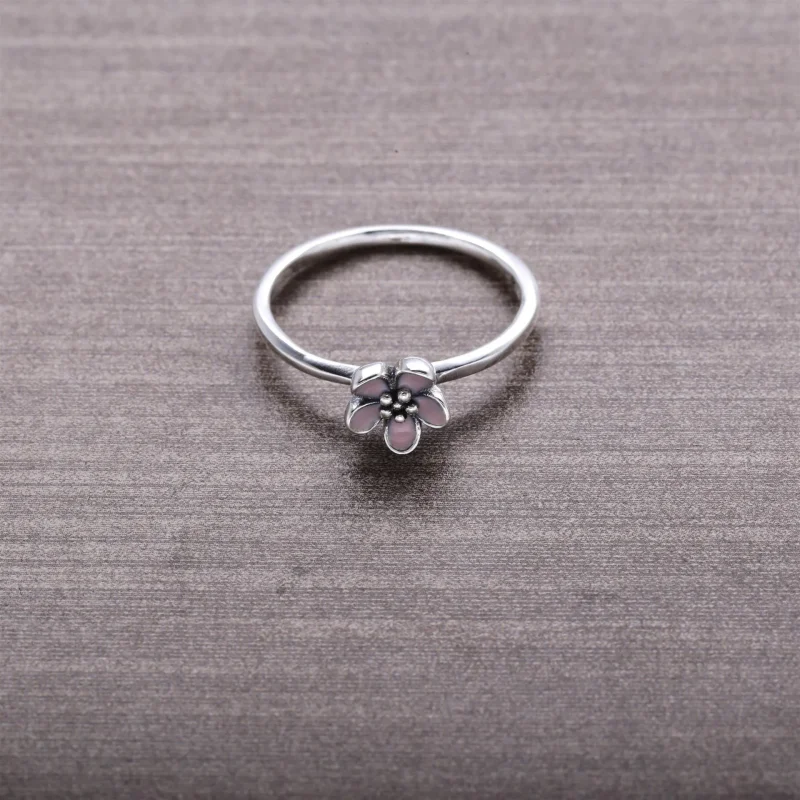 (kép) PANDORA Sterling ezüstgyűrű rózsaszín tűzzománccal - 190879EN40 - Megtekintés 3