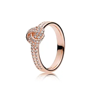 (kép) PANDORA Szikrázó szeretetcsomó gyűrű - 180997CZ