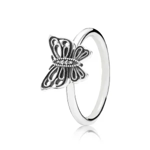 PANDORA Törtmintás ezüst pillangó gyűrű cirkónia kövekkel - 190901CZ (kép) PANDORA Törtmintás ezüst pillangó gyűrű cirkónia kövekkel - 190901CZ