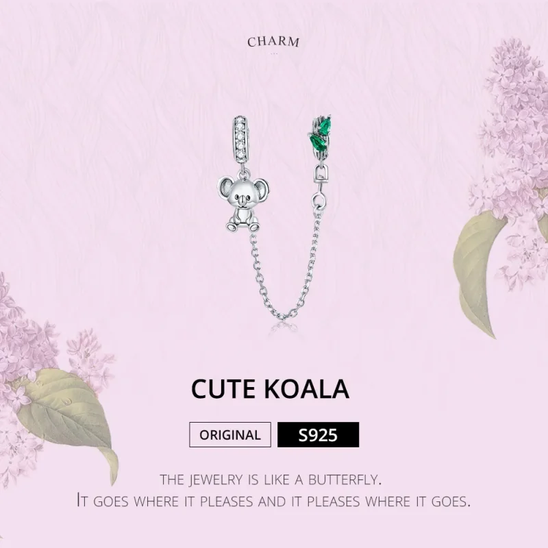 (kép) PANDORA típusú aranyos koala biztonsági lánc - SCC1523 - Megtekintés 6