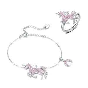 PANDORA típusú aranyos egyszarvú szettek - SET009 (kép) PANDORA típusú aranyos egyszarvú szettek - SET009