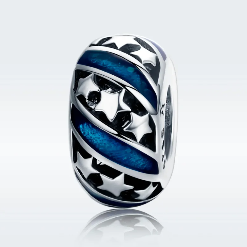 (kép) PANDORA típusú a ragyogó csillag folyó spacer charm - SCC636 - Megtekintés 2