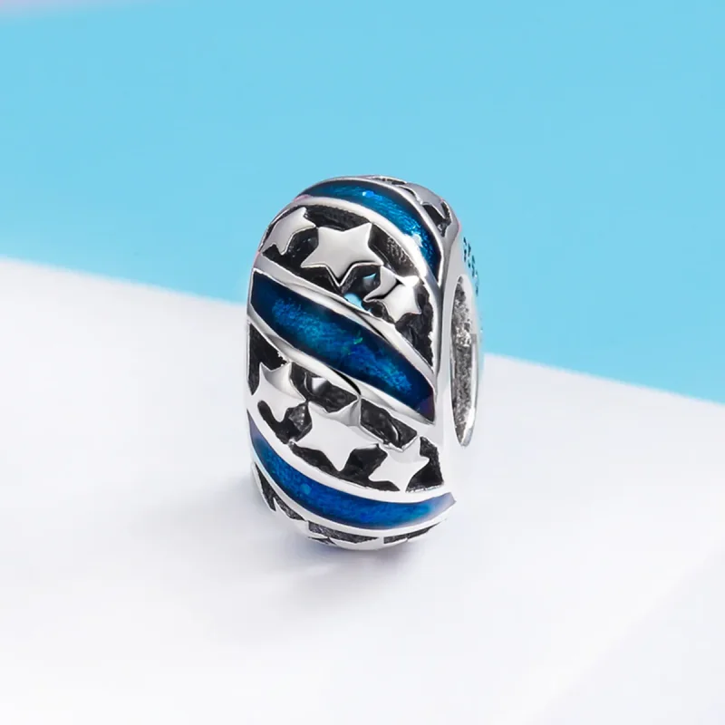 (kép) PANDORA típusú a ragyogó csillag folyó spacer charm - SCC636 - Megtekintés 3