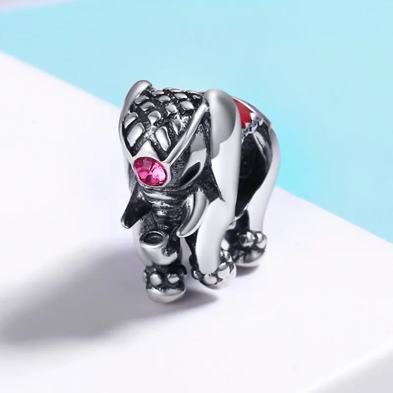 (kép) PANDORA típusú aranyos bébi elefánt spacer charm - SCC321 - Megtekintés 3