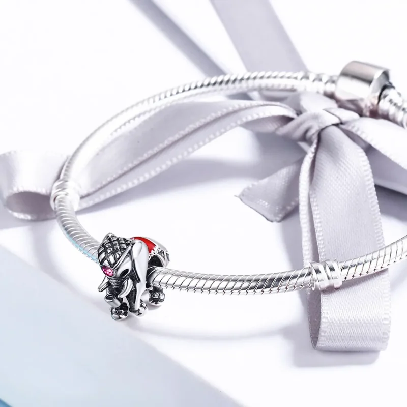 (kép) PANDORA típusú aranyos bébi elefánt spacer charm - SCC321 - Megtekintés 4
