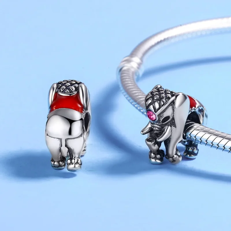 (kép) PANDORA típusú aranyos bébi elefánt spacer charm - SCC321 - Megtekintés 5