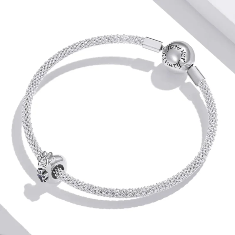 (kép) PANDORA típusú bimbózó mancs nyomtatás spacer charm - SCC1846 - Megtekintés 3