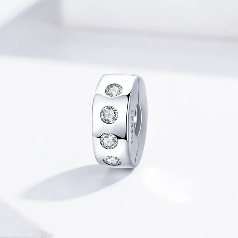 (kép) PANDORA típusú cirkónia spacer charm - BSC165 - Megtekintés 2