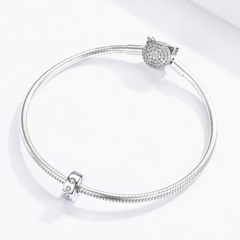 (kép) PANDORA típusú cirkónia spacer charm - BSC165 - Megtekintés 3