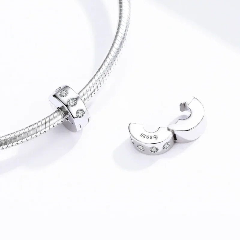 (kép) PANDORA típusú cirkónia spacer charm - BSC165 - Megtekintés 4