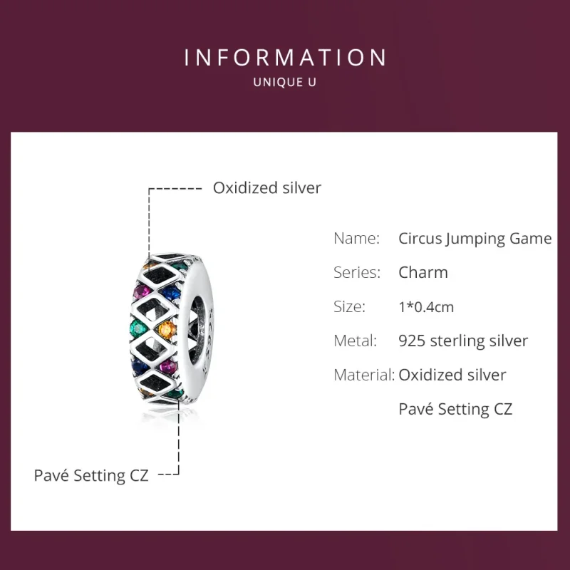 (kép) PANDORA típusú cirkuszi ugró játék spacer charm - SCC1659 - Megtekintés 5