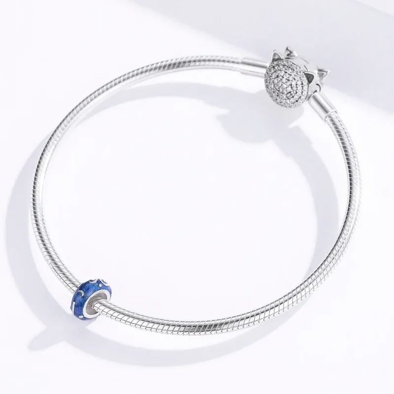 (kép) PANDORA típusú csillag ragyogás spacer charm - SCC1388 - Megtekintés 3