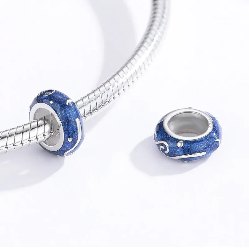 (kép) PANDORA típusú csillag ragyogás spacer charm - SCC1388 - Megtekintés 4