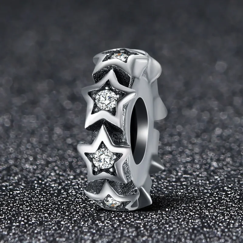 (kép) PANDORA típusú csillag spacer charm - SCC244 - Megtekintés 2