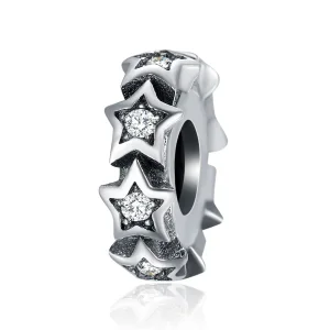 (kép) PANDORA típusú csillag spacer charm - SCC244