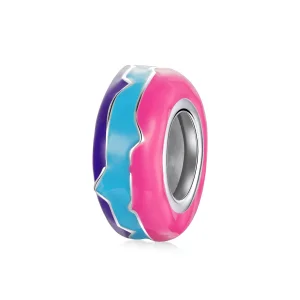 (kép) PANDORA típusú cyberpunk - káprázatos gyöngyök spacer charm - SCC1843