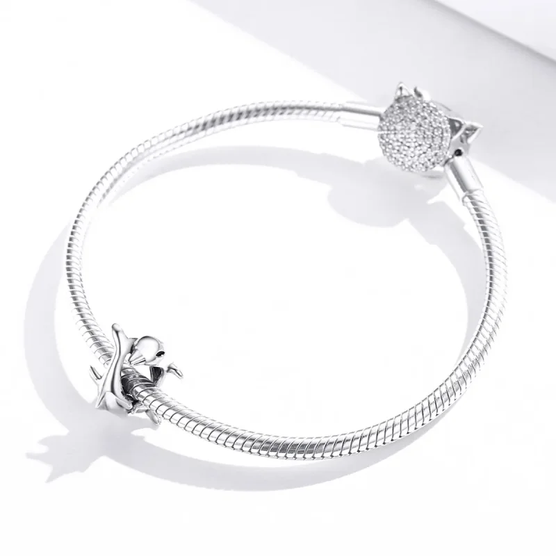 (kép) PANDORA típusú delfinek spacer charm - BSC296 - Megtekintés 3