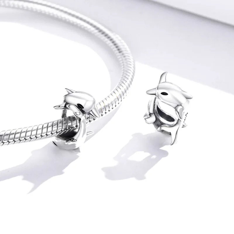 (kép) PANDORA típusú delfinek spacer charm - BSC296 - Megtekintés 4