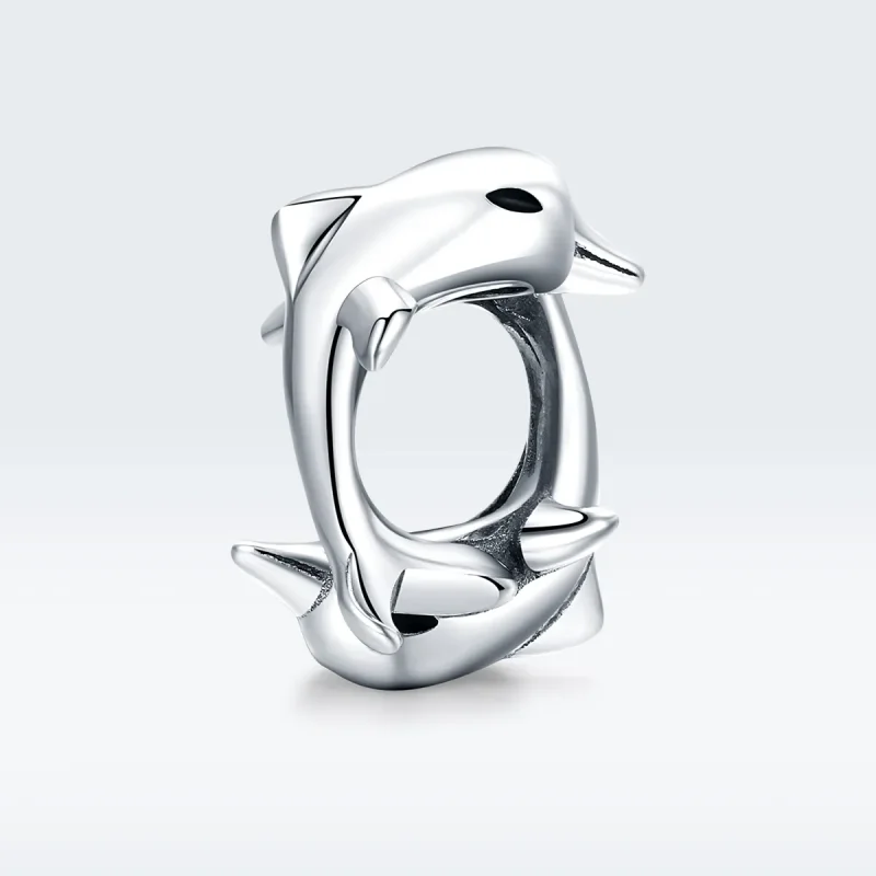 (kép) PANDORA típusú delfinek spacer charm - BSC296 - Megtekintés 5