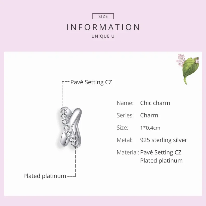 (kép) PANDORA típusú elegáns spacer charm - BSC214 - Megtekintés 6