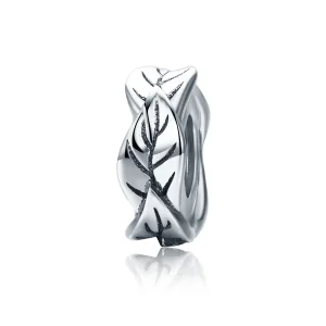 (kép) PANDORA típusú fehér levelek spacer charm - SCC597