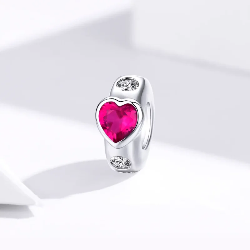 (kép) PANDORA típusú fényes szerelem spacer charm - BSC123 - Megtekintés 2